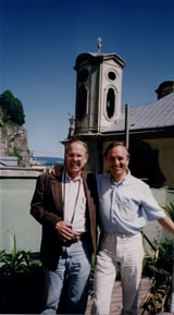 Photo of pianist Imre Rohmann with Harold Schiffman. Salzburg, Austria (31 May 1998)