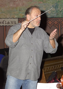 Photo of conductor Mátyás Antal. Photograph by Gyula Berényi