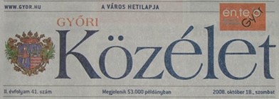 Győri Közélet Newspaper Banner