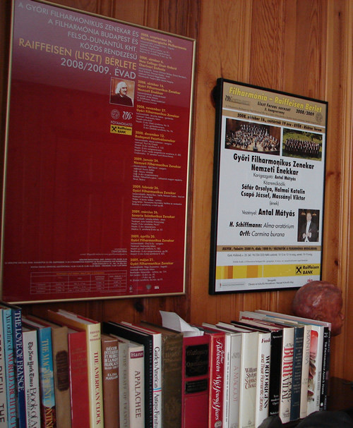 The two large posters for the performance of Alma (2002) in Gyor, seen in the Schiffman home.  Tallahassee, Florida (16 October 2008)