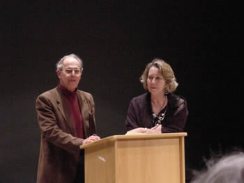 Photo of pre-concert lecture: composer Harold Schiffman and poet Kathryn Stripling Byer. Lindsay Recital Hall, The Florida State University College of Music, Tallahassee (15 April 2005) Photo of pre-concert lecture: composer Harold Schiffman and poet Kathryn Stripling Byer. Lindsay Recital Hall, The Florida State University College of Music, Tallahassee (15 April 2005)