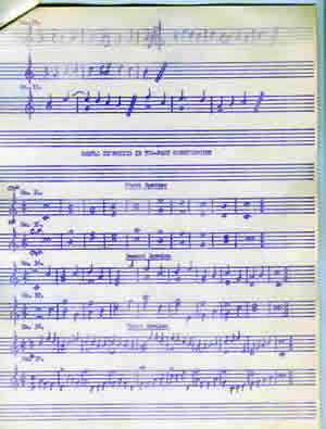 Photo of Page 1 of Harold Schiffman's PRINCIPLES OF STRICT COUNTERPOINT: A Manual for Music 301