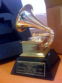 Photo of The Grammy Awards Trophy; Photograph from Wikipedia