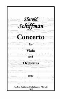 Photo of the cover page of Concerto for Viola and Orchestra (2011)