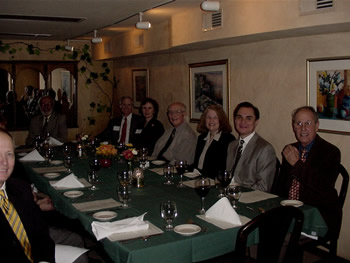 Photo of National Advisory Board (Harold Schiffman, Chairman 2002 – 2004), School of Music, UNCG:  Board Dinner. Greensboro, North Carolina (9 November 2002)
