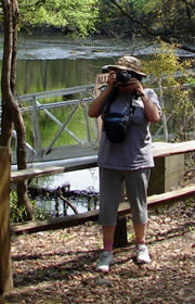 Photo of Margo Rosenbaum. Suwannee Banjo Camp, O´Leno State Park, Florida (19 March 2006)